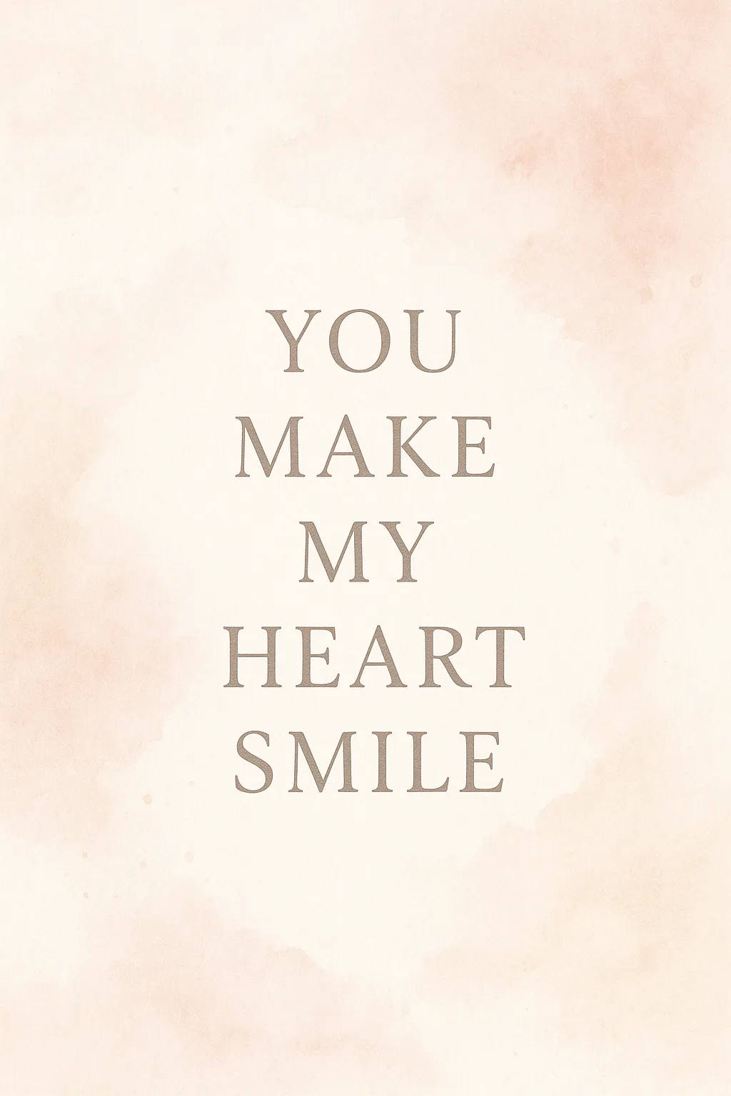 You Make My Heart Smile quote nursery print.